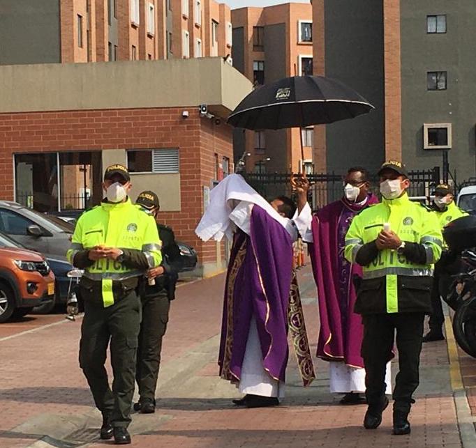 Policía Nacional se encargó de eucaristía en Soacha
