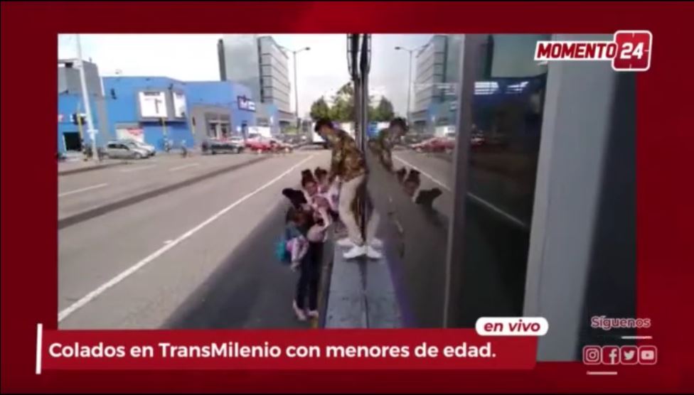 (Video) Colados en TransMilenio con dos menores de edad