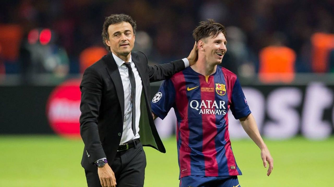 Luis Enrique y Lionel Messi