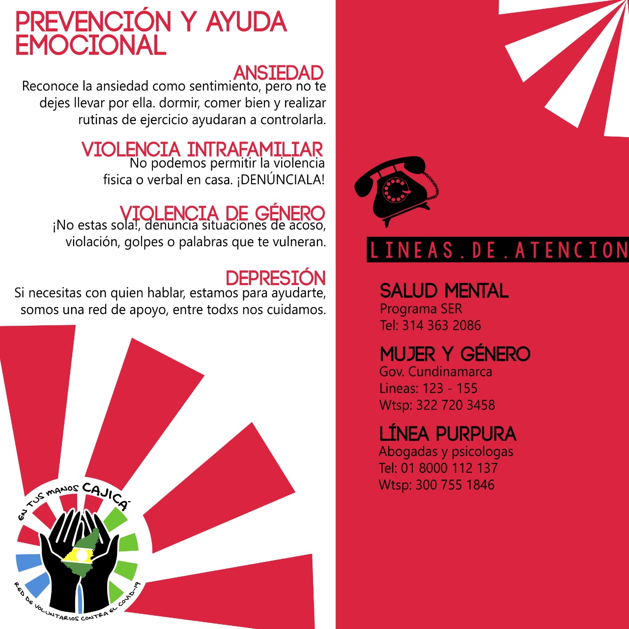Donaciones en Cajicá para ayudar a las familias vulnerables