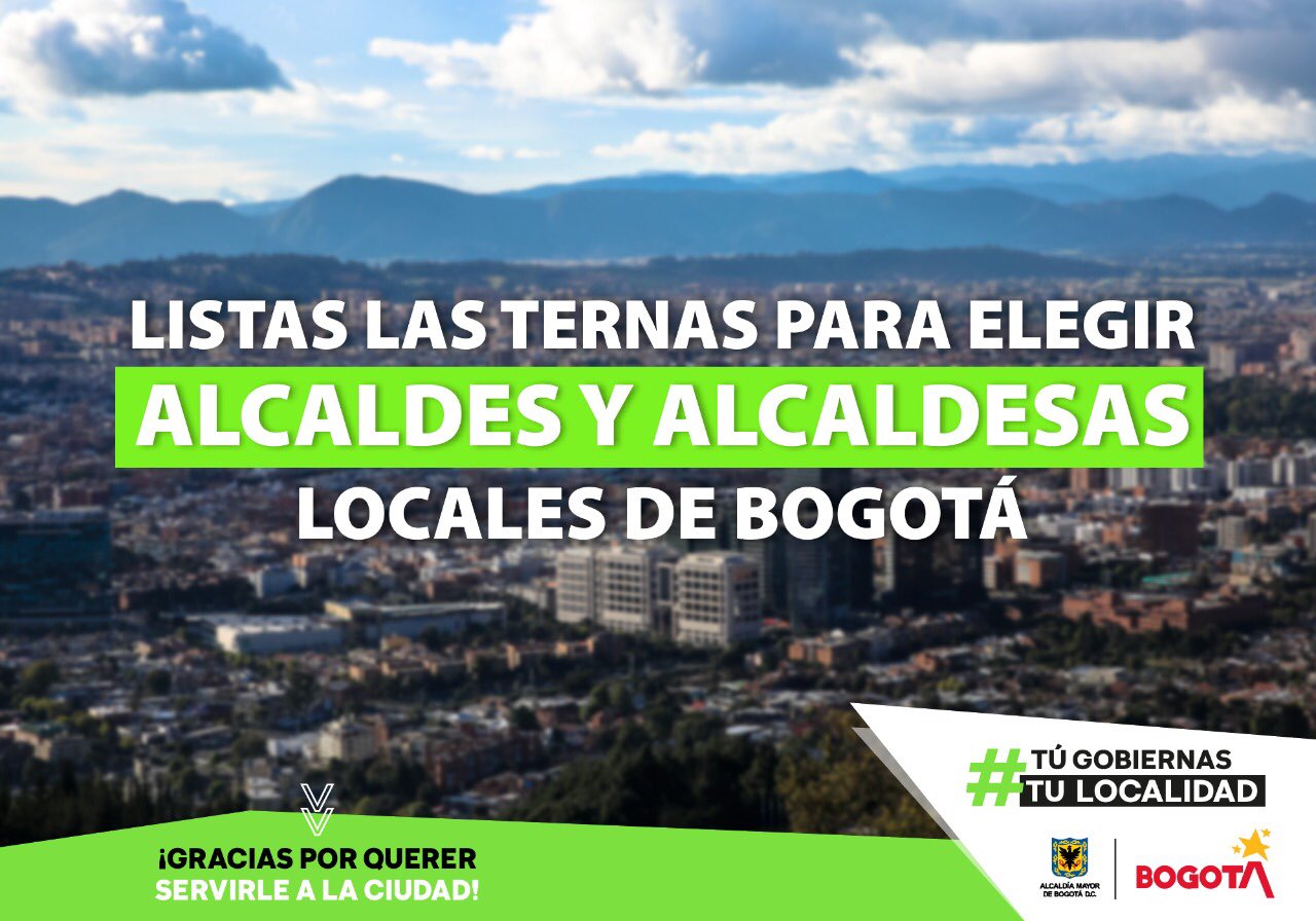 Listas las ternas para elección de alcaldes en Bogotá