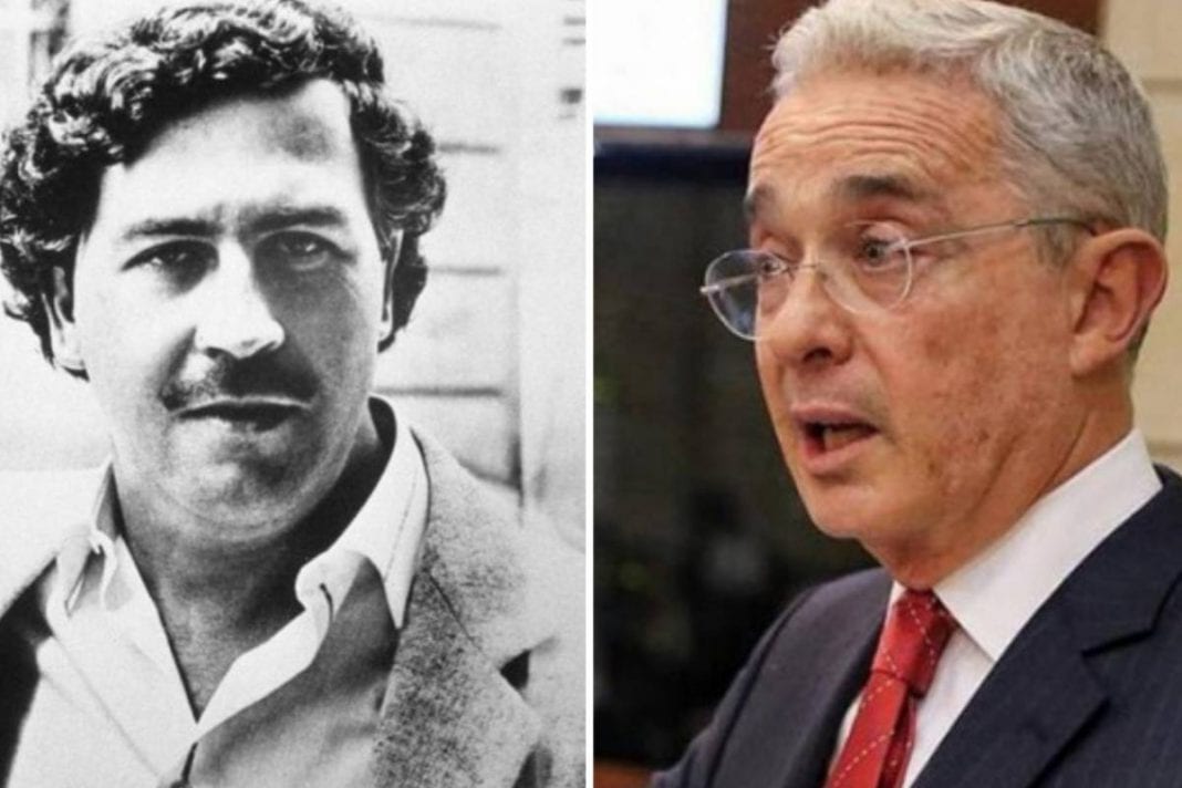 Pablo Escobar y Álvaro Uribe