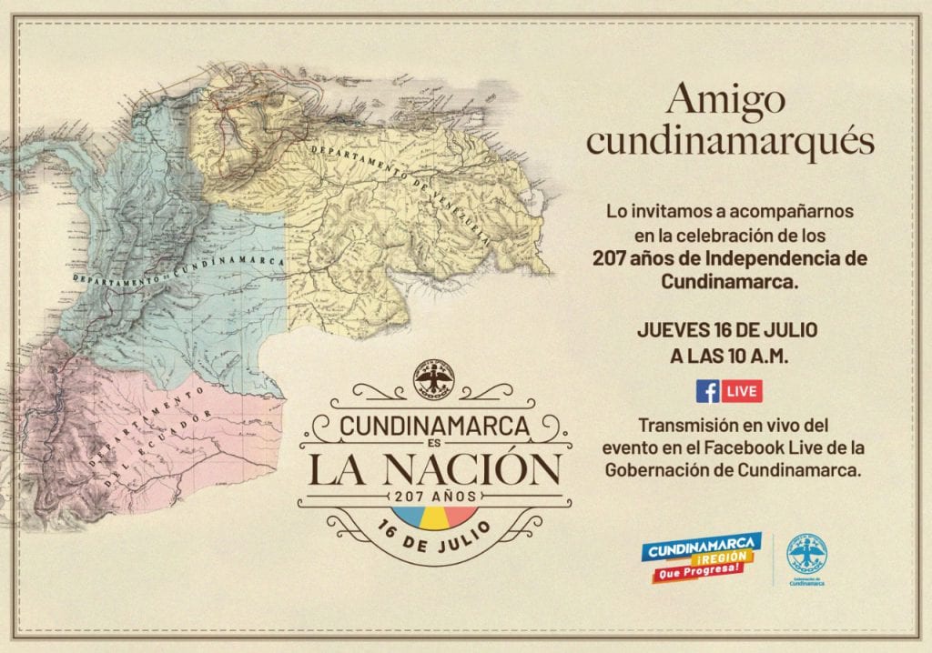 Cundinamarca conmemora 207 años de independencia