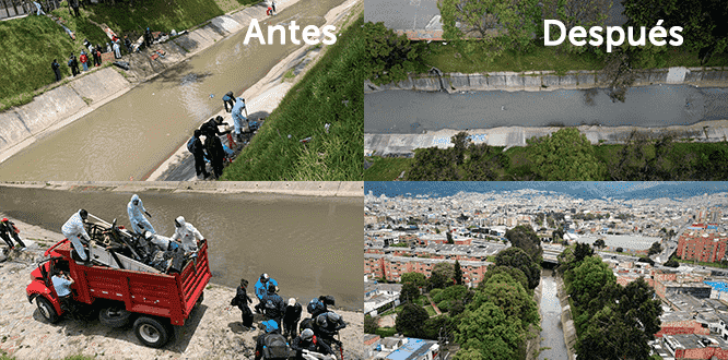 Autoridades acabaron con 24 cambuches en Puente Aranda