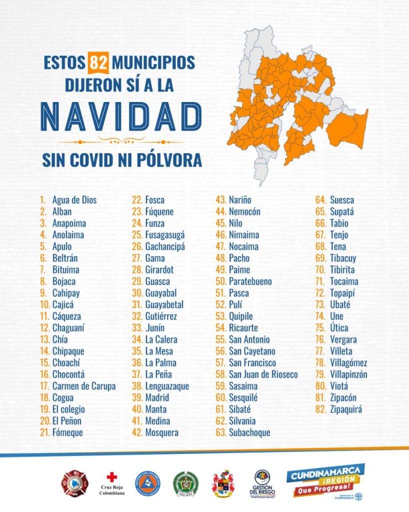 82 municipios de Cundinamarca ya le dijeron que no a la pólvora
