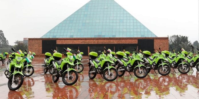 65 nuevas motocicletas para la policía llegan a Soacha y Fusagasugá