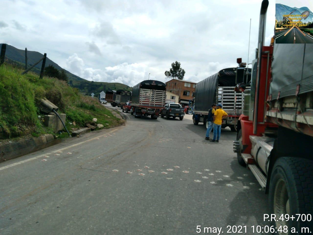 Algunas vías de Cundinamarca presentan cierres por manifestaciones
