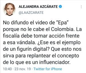 Epa Colombia habló de Alejandra Azcarate y su escánd