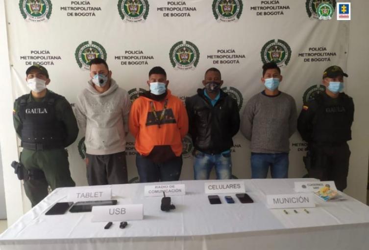A prisión 4 delincuentes por extorsionar conductores en Usaquén