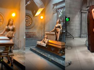 Funeraria crea campaña publicitaria con mujeres casi desnudas