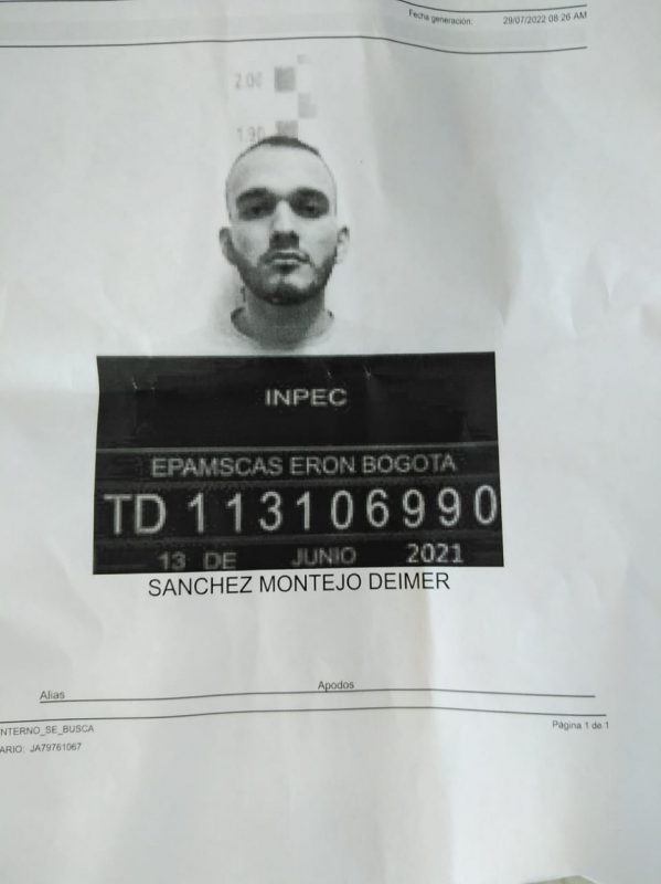 Otro preso se fugó de La Picota en el sur de Bogotá