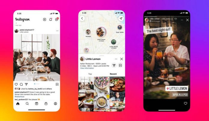 Instagram actualiza el mapa de interés para buscar restaurantes y sitios