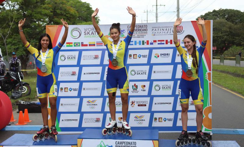 Colombia triunfó en el maratón femenino del Panamericano de Patinaje