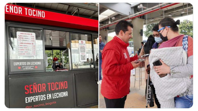 ¡No se cole! TransMilenio está dando lechona al que pague el pasaje