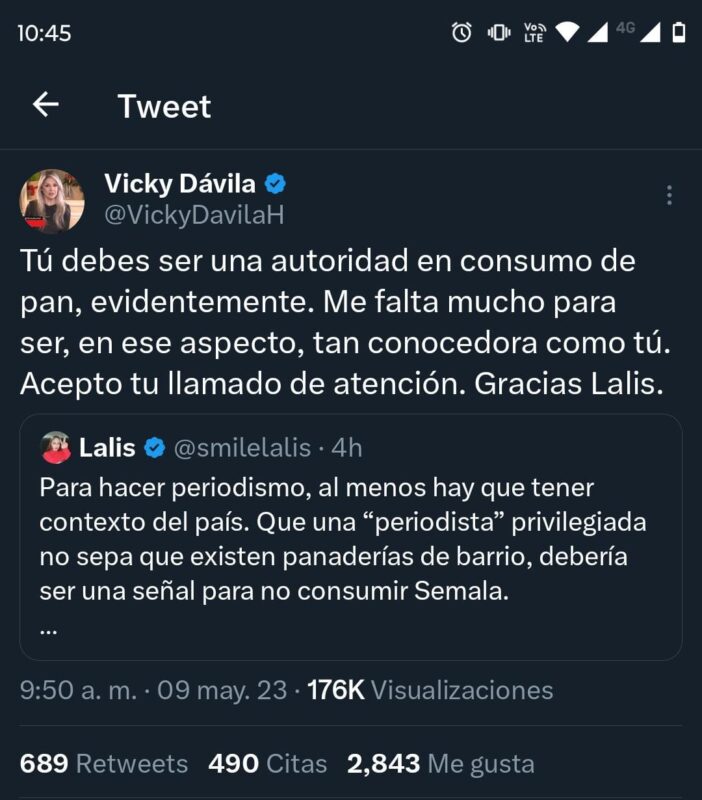 Vicky Davila en Twitter