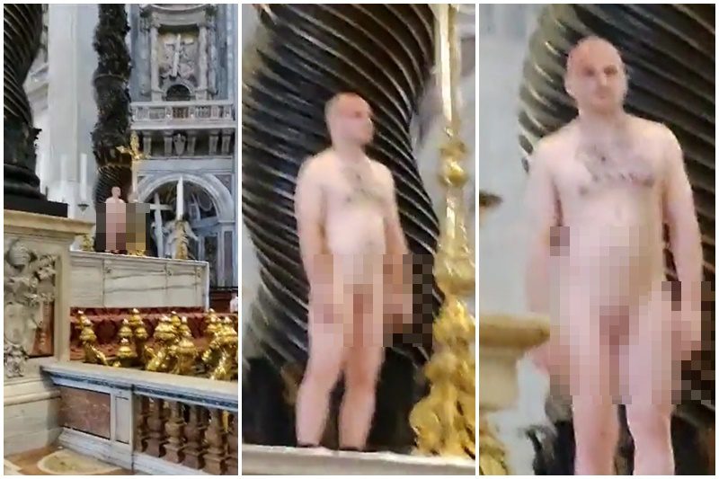 Hombre se desnudó en el Vaticano