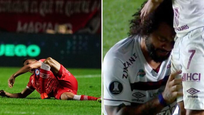 Jugador brasileño Marcelo causa grave lesión a rival, es expulsado y rompe en llanto