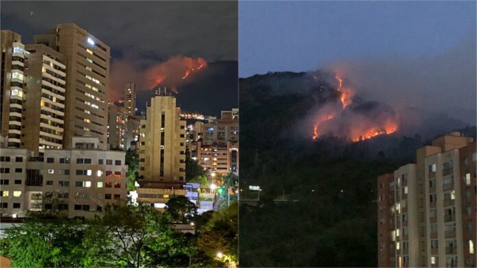 Bomberos en Medellín cerca de 20 horas combatiendo un incendio forestal
