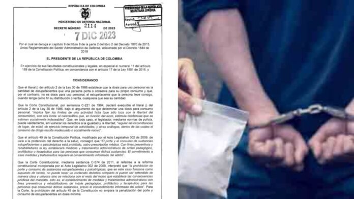 Gobierno Petro retira prohibición de tenencia de drogas en lugares públicos. ¿Polémica decisión?