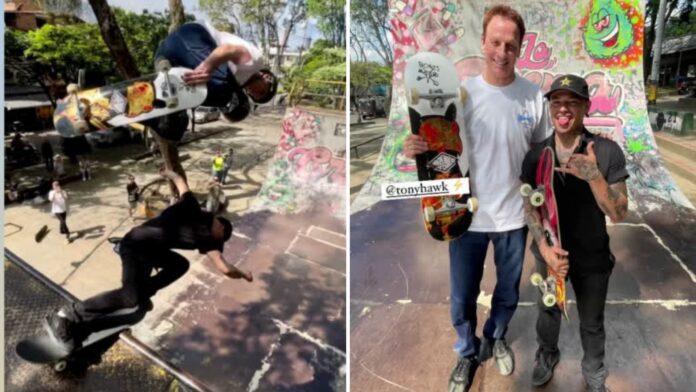 Tony Hawk, la leyenda del skateboarding, está en Medellín