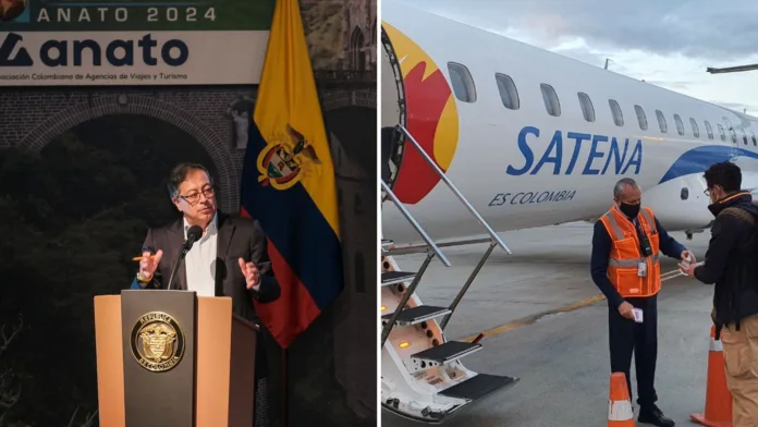 Presidente Petro reconoce responsabilidad por fracaso de la aerolínea Satena