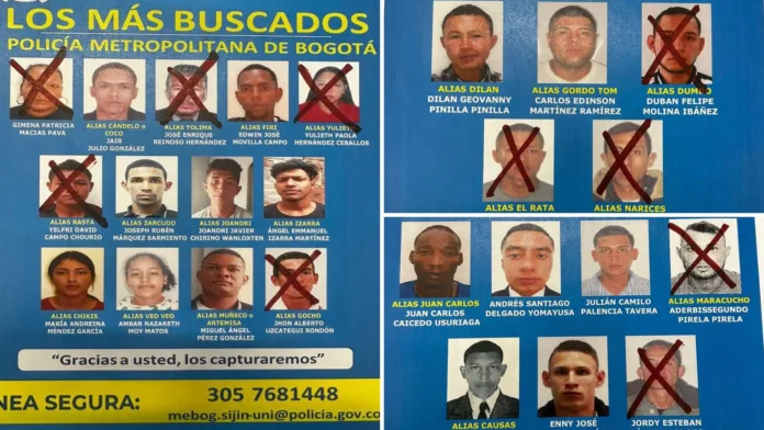 Alcalde Galán confirma que han capturado a diez de los delincuentes más buscados de Bogotá. Faltan 15 por encontrar
