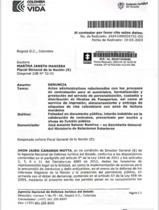 Escándalo de Pasaportes: Agencia Jurídica del Estado acusa a exsecretario de la Cancillería