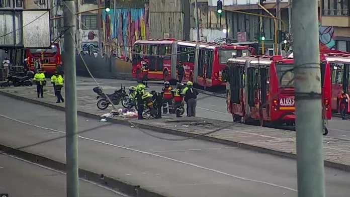 Hombre fallece tras ser atropellado por un bus de TransMilenio en la localidad de Santa Fe