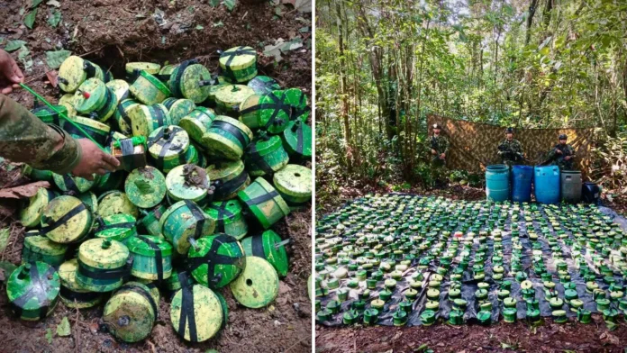 Más de 2500 minas antipersona encontradas en depósito ilegal en Meta