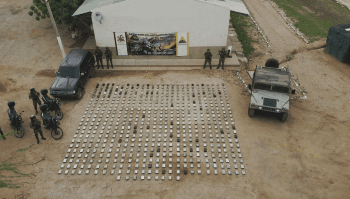 Ejercito Nacional incauta más de 600 kilos de cocaína en La Guajira