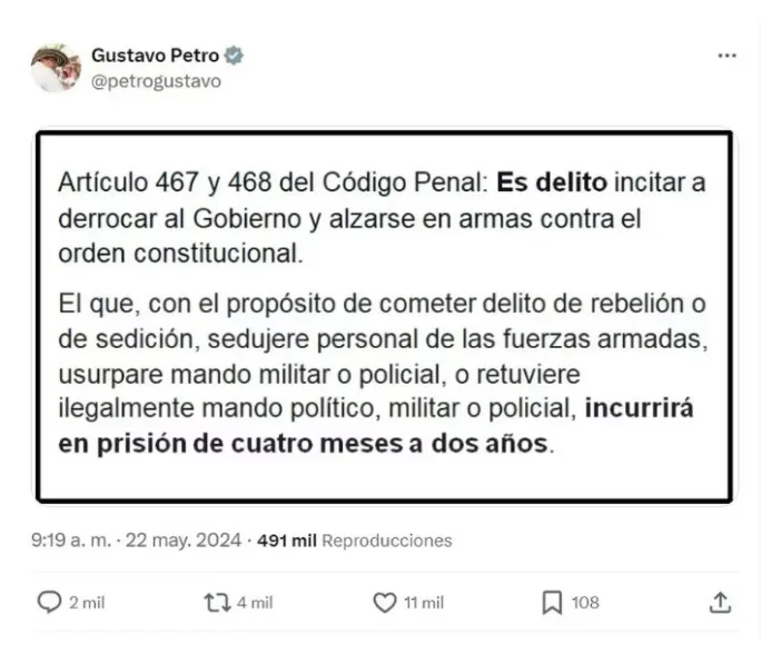 Acusaciones de golpe de estado desatan rifirrafe entre Uribe y Petro